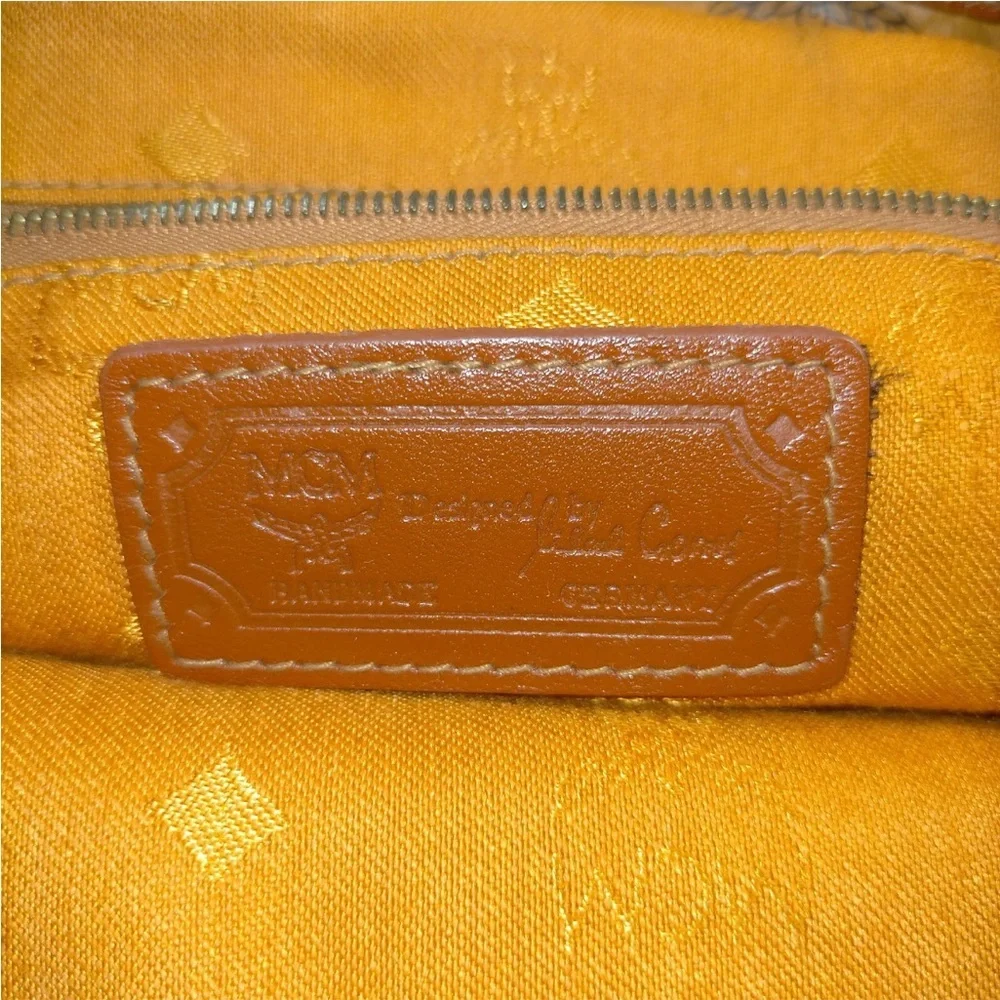 MCM‎ Cognac Logo Backpack